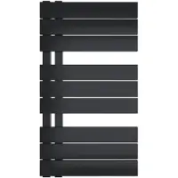 Mert Radiator Design-Badheizkörper ASK Weiß 400 x 1640 mm – Handtuchheizkörper mit Seitenanschluss, 787 Watt, ohne Heizstab