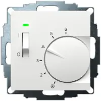 Eberle UP-Raumregler UTE 1011 RAL 9016 matt, 55x55 mm Temperatur 5-30 C, AC 230V