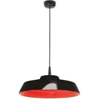 Zafferano Circus Black LED-Pendelleuchte, handgefertigtes Keramikdesign, rote Farbe, Durchmesser 35 cm, TRIAC-dimmbar, für Innenräume, 8 W, 3000 K