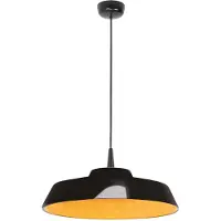 Zafferano Circus Black gelbe Keramik-Pendelleuchte, Durchmesser 35 cm, 8 W 2700 K LED, handgefertigtes Design aus Italien für Inneneinrichtung und Gastronomie