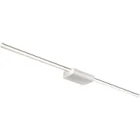Zafferano Brillante LED-Wand- oder Deckenleuchte, lineares Design in poliertem Chrom, zylindrischer Polycarbonat-Diffusor, Höhe 126,2 cm, 12 W, IP20