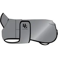 Hg HorseGuard Totally reflektierender Hundemantel Dog Rug reflective schwarz mit Fleecefutter, Größe (cm):60cm