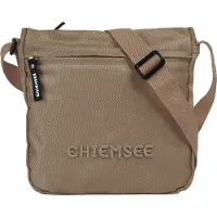 Chiemsee Umhängetasche "Herren, Damen", Damen, Gr. B/H/T: 18cm x 18cm x 2cm onesize, beige (sand), Kunstfaser, leicht glänzend, unifarben, Taschen Umhängetasche