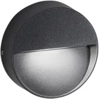 Zafferano Moderne LED-Wandleuchte für Innen und Außen, Gehäuse aus dunkelgrauem Aluminium-Druckguss, 4,5W, Schutzart IP54, kompaktes Design, 10 cm groß