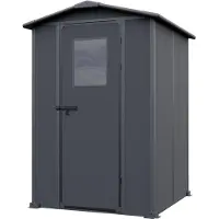 PRIMEYARD 129 x 129 cm Kunststoffgerätehaus, anthrazit - (GFPV01165)
