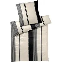 JOOP! Bettwäsche Herringbone Stripes black 135x200 cm + 80x80 cm