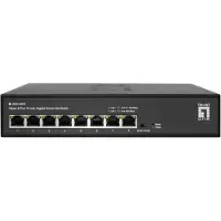 LevelOne Hilbert 10” 8-Port Gigabit Smart Lite Switch, 8 x Gigabit RJ45 (10/100/1000)