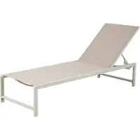 Axi Zane Gartenliege in Beige / Braun | Sonnenliege aus Stahl mit verstellbarer Rücklehne - 5 Positionen | Sonnenbett / Liege für Draußen / Garten