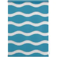 Lichtblick Duo Rollo Welle Klemmfix, ohne Bohren Petrol 70 cm x 15