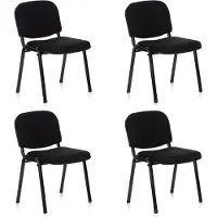 Hjh OFFICE XT 600 4er Pack - Besucherstuhl Konferenzstuhl Schwarz