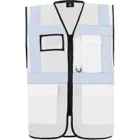 Korntex Warnweste Multifunktional Hamburg Weiss mit 360° Sicherheit 3XL EN ISO 17353  KXCMF