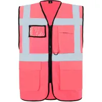 Korntex Warnweste Multifunktional Hamburg Neonpink mit 360° Sicherheit 4XL EN ISO 17353  KXCMF