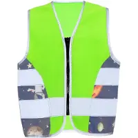Korntex Kinder Warnweste Aerospace Neongrün/UFO CO2 Neutral S EN 17353  ACTAERUFO