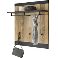 Furn.Design GARDEROBENPANEEL Used Wood hell, anthrazit, Wandgarderobe 92 x 100 cm