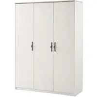 Furn.Design Kleiderschrank "Emma" in weiß Pinie Landhaus Drehtürenschrank 3-türig 138 x 192 cm, Soft-Close