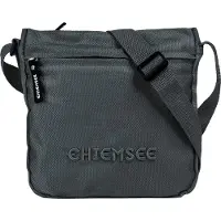 Chiemsee Umhängetasche "Herren, Damen", Damen, Gr. B/H/T: 18cm x 18cm x 2cm onesize, grau, Kunstfaser, leicht glänzend, unifarben, Taschen Umhängetasche