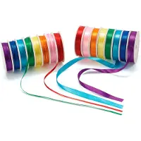 Colorations Satinband Set - 16 bunte Spulen Basteln 120 Meter