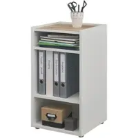Furn.Design STANDCONTAINER Weiß matt, Eiche Wotan 40 x 70 cm, Aktenregal mit 3 Fächern