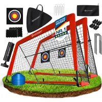 Kesser Fussballtor 2er Set, Antirutsch, inkl. Hütchen, Zielscheibe, Sporttasche & Ballpumpe