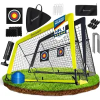 Kesser Fussballtor 2er Set, Antirutsch, inkl. Hütchen, Zielscheibe, Sporttasche & Ballpumpe