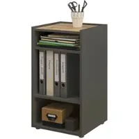 Furn.Design STANDCONTAINER Grau, Eiche Wotan 40 x 70 cm, Aktenregal mit 3 Fächern