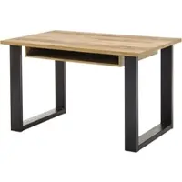 Furn.Design Schreibtisch "Stove" Büro in Used Wood, Laptoptisch mit Metallgestell 125 x 60 cm