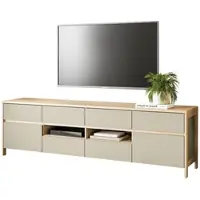 Furn.Design TV-Lowboard "Finnes" in Salbei und Eiche TV Unterteil skandinavisch 193 cm, Soft-Close