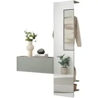 Furn.Design Garderobe Set 2-teilig "Center" in Salbei und Barista Eiche Garderobenkombination 150 x 200 cm