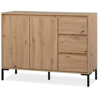 Furn.Design Kommode "Bastia" in Artisan Eiche Sideboard 3-türig mit 3 Schubladen 120 x 87 cm