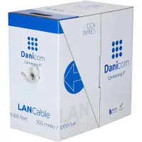 Dsit CAT6 Netzwerkkabel, SF/UTP, AWG 23/1 (Starrleiter), 305 Meter, Grau, CCA