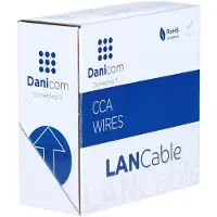 Dsit CAT5e Netzwerkkabel, U/UTP, AWG 26/7 (Flexibel), 100 Meter, Grau, CCA