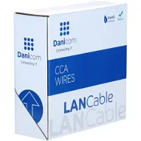 Dsit CAT5e Netzwerkkabel, SF/UTP, AWG 26/7 (Flexibel), 100 Meter, Grau, CCA