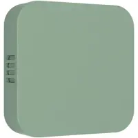 Zafferano LED-Wandleuchte mit Rollenmechanismus für Innen & Außen, Aluminium-Druckguss, Salbeigrün, Doppel-Lichtverteilung, Schutzart IP54, 10,5W, 3000K.