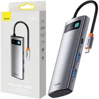 Baseus Metal Gleam, USB Typ-C, HDMI, USB 3.0, USB Typ-C, MicroSD (TransFlash), SD, 5000 Mbit/s, 30 Hz, 3840 x 2160 Pixel