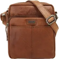 Spikes & Sparrow Umhängetasche Damen, Herren cognac
