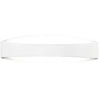 Zafferano Moderne LED-Wandleuchte Bridge aus mattweißem Aluminium, 18 W, 3000 K, elegantes Design für die Innenbeleuchtung, Abmessungen 44 x 10 x 11 cm