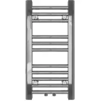 Mert Radiator Badheizkörper Chrom 400 x 1200 mm – Handtuchheizkörper mit Mittelanschluss, 264 Watt, ohne Heizstab