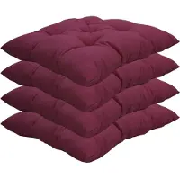 NYVI Stuhlkissen 38x38 cm ComfySeat - Sitzkissen mit 6 cm Comfort Sitzpolster - Indoor & Outdoor, Farbe:Berry, Set:4er Set