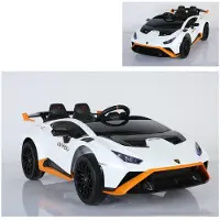 Es-toys Kinder Elektroauto Lamborghini Huracan STO Drift Fernbedienung MP3 USB weiß