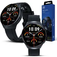 3MK , Smartwatch Altora Everyday mit Rundbildschirm 60Hz Bluetooth Anrufe IP68, Schwarz