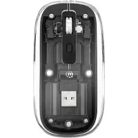 Manhattan 190268, Beidhändig, Optisch, RF Wireless, 1600 DPI, Schwarz, Transparent