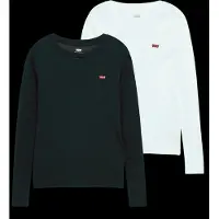 Levi's Levis Langarmshirt "LS 2 Pack Tee" Packung, 2 Stk. mit Batwing Logo-Stickerei