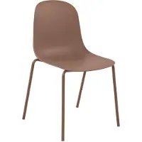 CLP Stapelstuhl Hardin mit ergonomische Kunststoffschale und stabilem Metallgestell terracotta