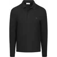 Lacoste Langarm - Longsleeve Poloshirt Piqué Schwarz - XXL
