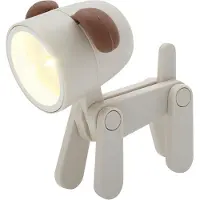 Winkee - Niedliche Mini Leselampe Hund - LED Kinder Leselampe, Tragbare Nachtlampe für Kinderzimmer, Geschenk für Mädchen und Jungen, Wiederaufladbar, Begleiter für Leseabenteuer