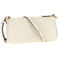 Pinko Umhängetasche Half Moon Horizontal Mini Vite White + White + Antique Gold weiß