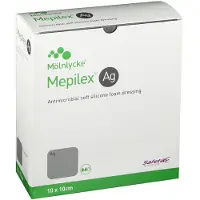 Mepilex Ag Schaumverband 10x10 cm steril 5 St Verband