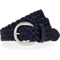 Tamaris Flechtgürtel "Dana Silver" mit individueller Längenverstellung, aus Rindsleder, 3 cm breit