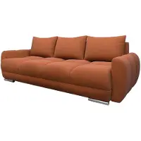 Mirjan 24 Sofa Logo 3, Schlafsofa mit Bettkasten und Schlaffunktion, Ausziehmechanismus DL, Wellenfeder 3-Sitzer (Farbe: Velo 627)