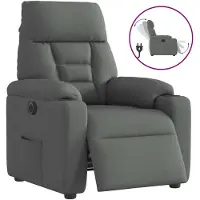 vidaXL Relaxsessel Elektrisch Dunkelgrau Stoff